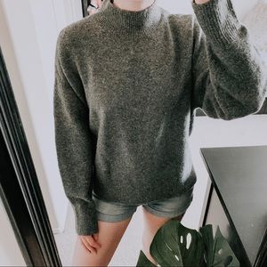 Grey Mock Neck Sweater